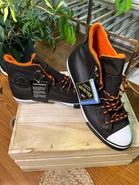 Converse Chuck Taylor CTAS Velvet Brown/Campfire Orange Waterproof Sz 10M/12W